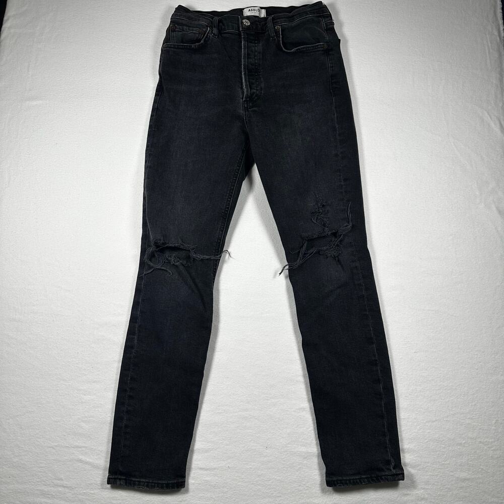 AGOLDE (Revolve) Nico High-Rise Slim Distressed Jeans 27